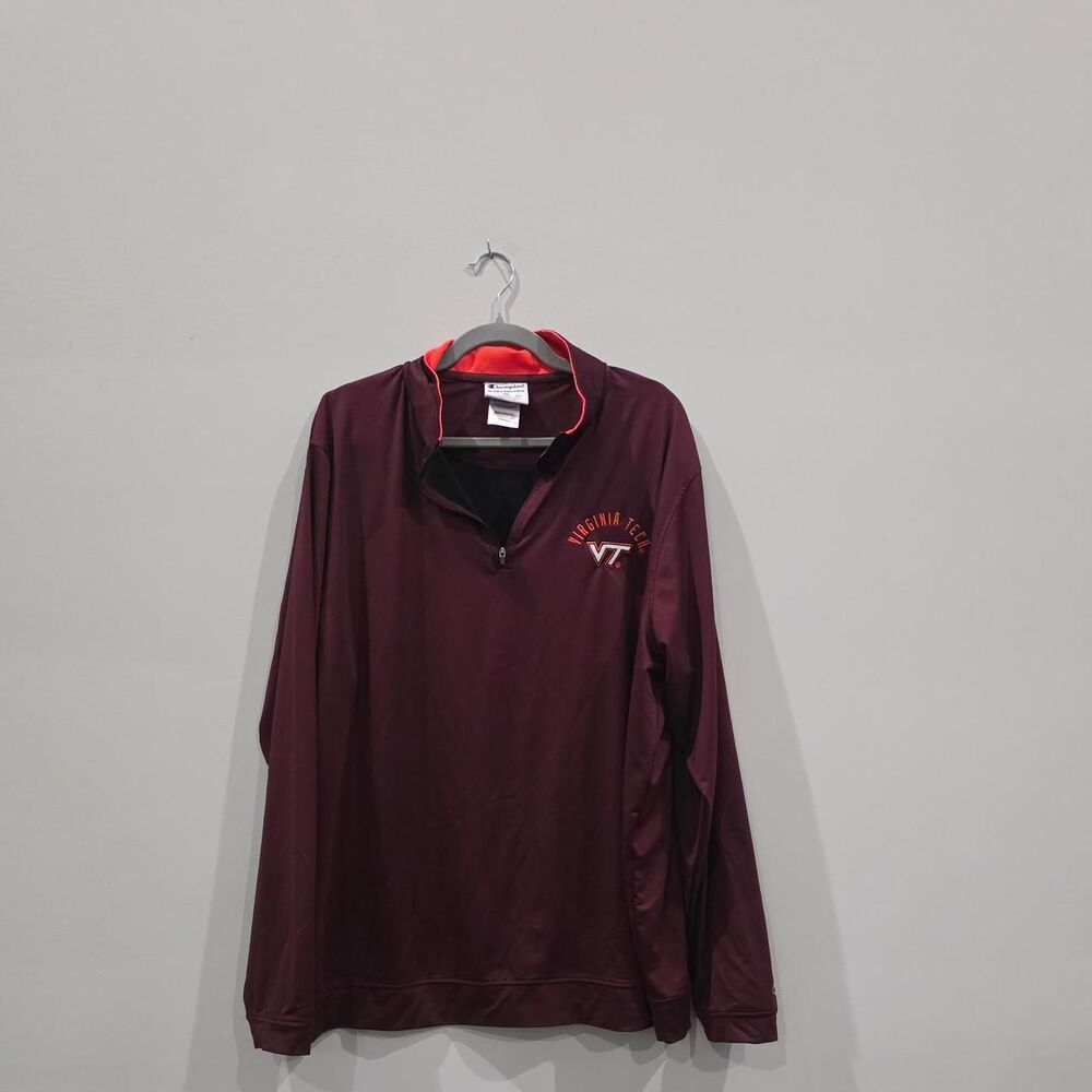 Champion Men's Burgundy and Orange Sweatshirt